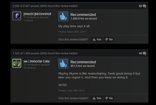 Illustration for article titled Skyrim, As Told By Steam Reviews